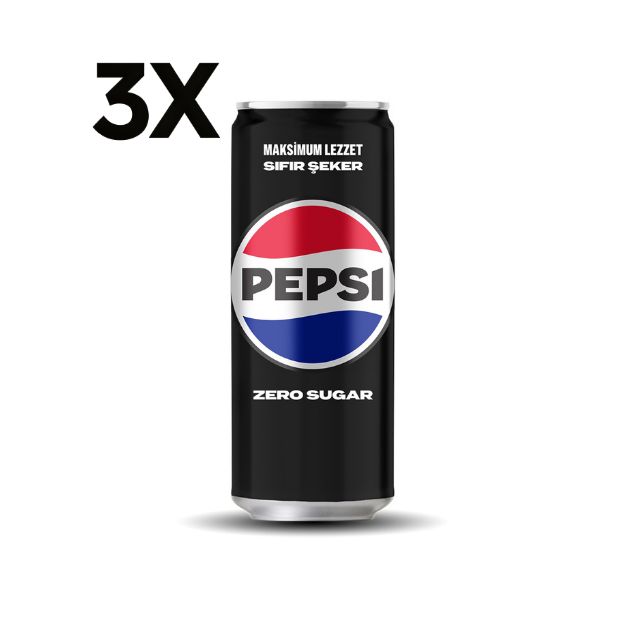 Pepsi Zero Sugar Kutu 3x0,33L