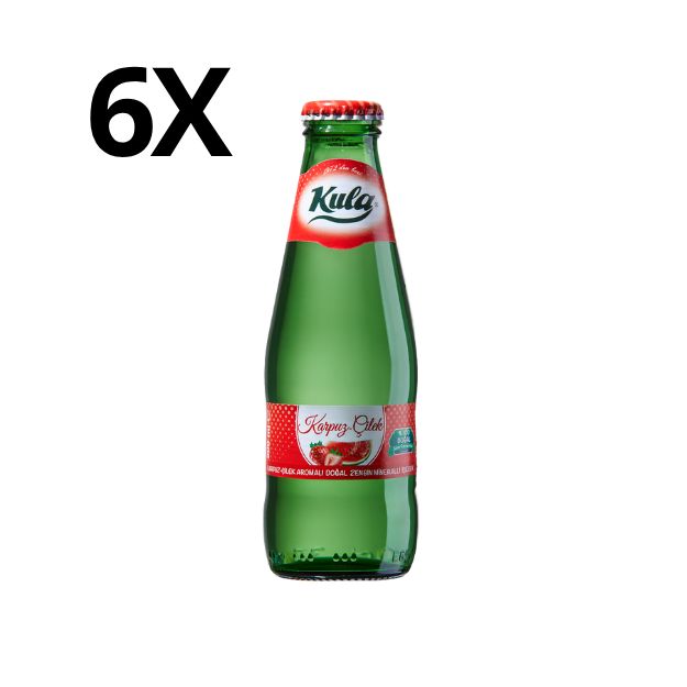 Kula Karpuz Çilek Aromalı Maden Suyu 6X200 ml